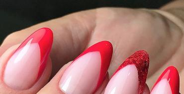 Самый красивый красный френч на ногтях с фото и видео